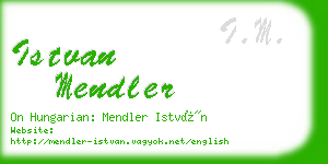 istvan mendler business card